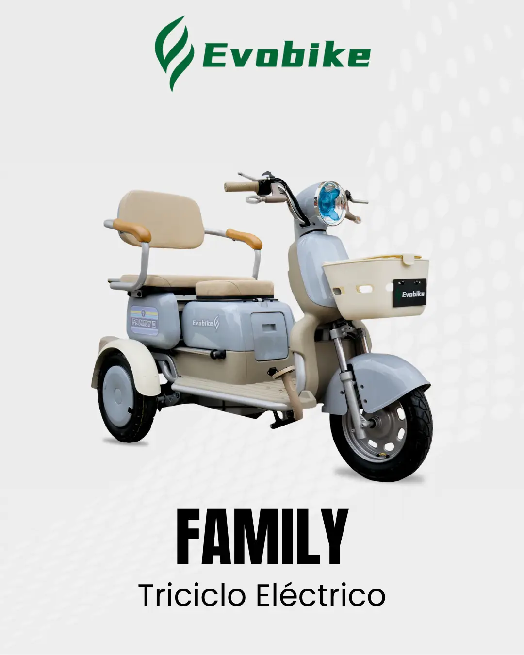 Triciclo Eléctrico Family Evobike