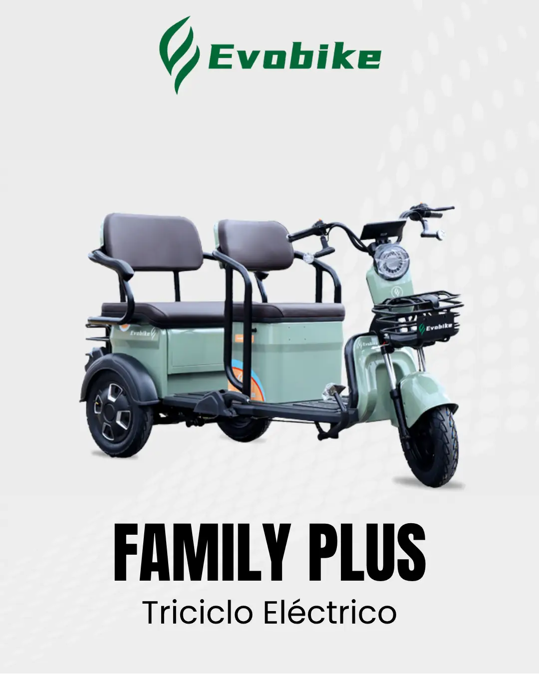 Triciclo Eléctrico Family Plus Evobike