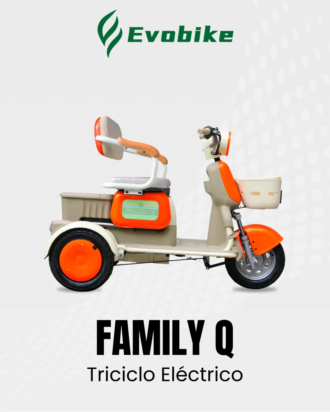 Triciclo Eléctrico Family Q Evobike