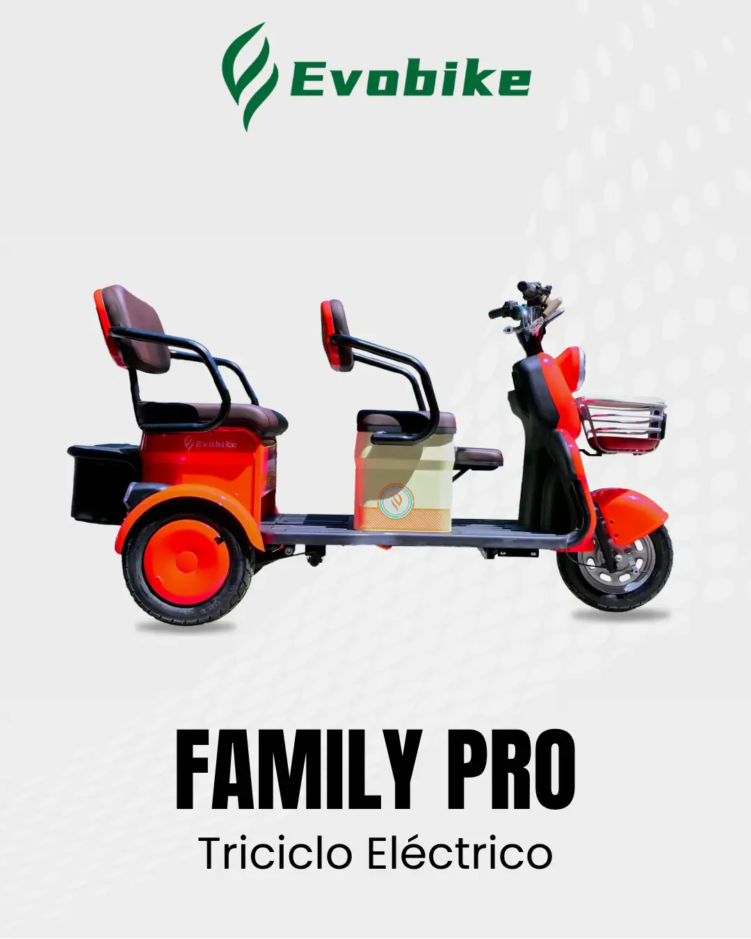 Triciclo Eléctrico Family Pro Evobike